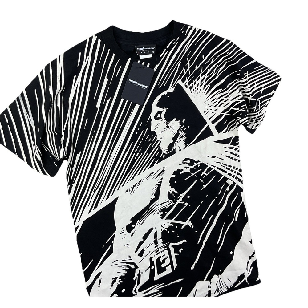 The Hundreds x Batman Mens Small T-Shirt The Storm Graphic Tee Black Crewneck‎